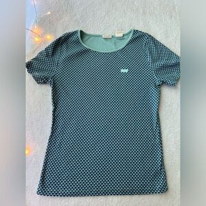 Levi’s Short Sleeves T-shirt Green Diamond Pattern Top